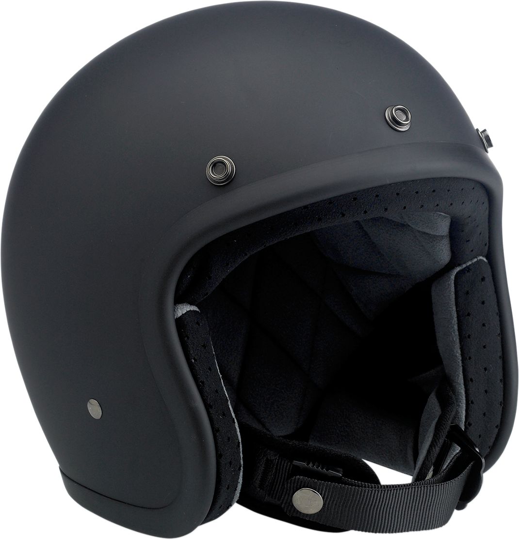 Biltwell 3/4 Flat Black Unisex Bonanza Motorcycle Riding Street Racing Helmet