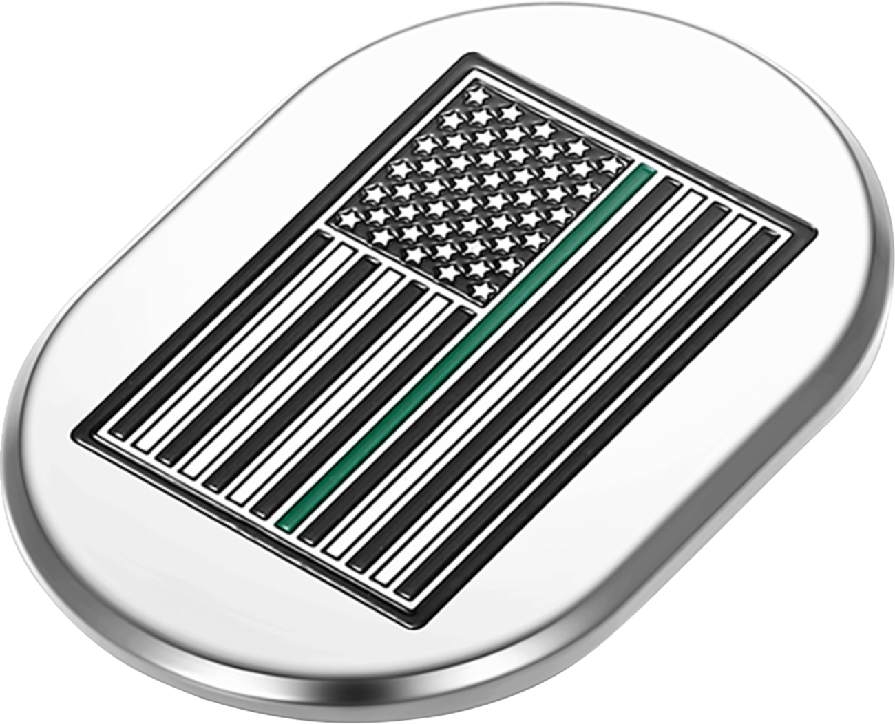 Figurati Green Line American Flag Left Antenna Insert 2009-2023 Harley Touring