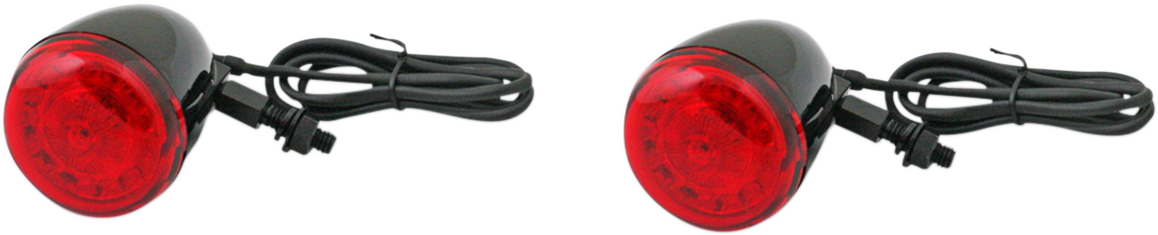 Custom Dynamics ProBeam Red Universal LED Rear Bullet Turn Signal Kit Harley