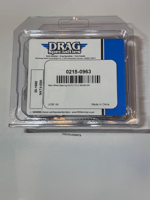 Drag Specialties 25mm Rear Wheel Bearing Kit for 2009-2022 Harley Touring w/ ABS
