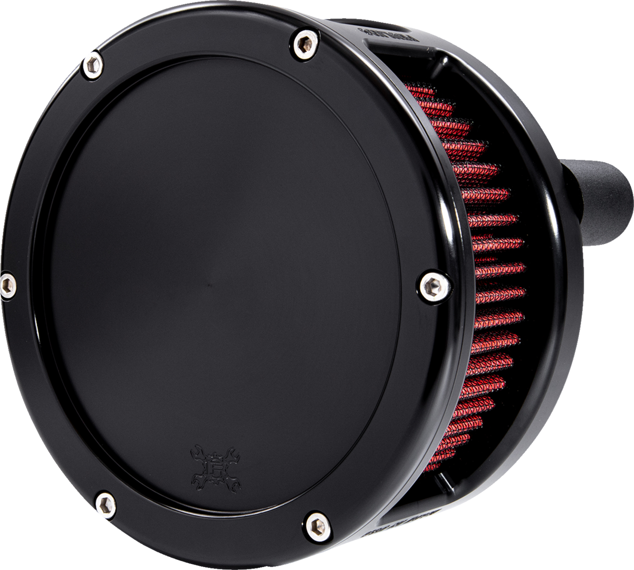 Feuling BA Series Solid Black Red Air Cleaner Kit 2017-24 Harley Touring Softail