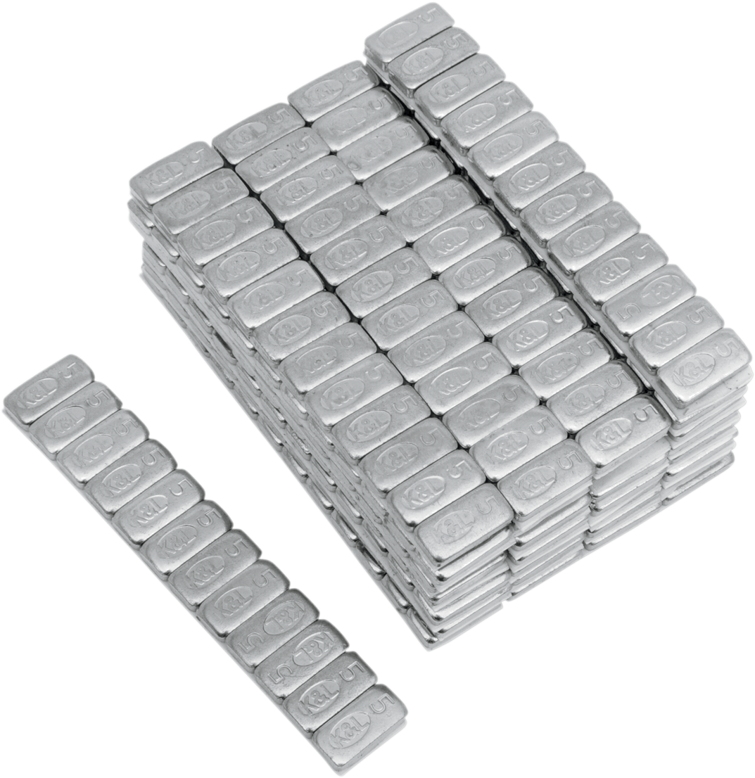 K&L Supply 25oz Chrome 36 Pack Quickstick Adhesive Wheel Weights fits Harley