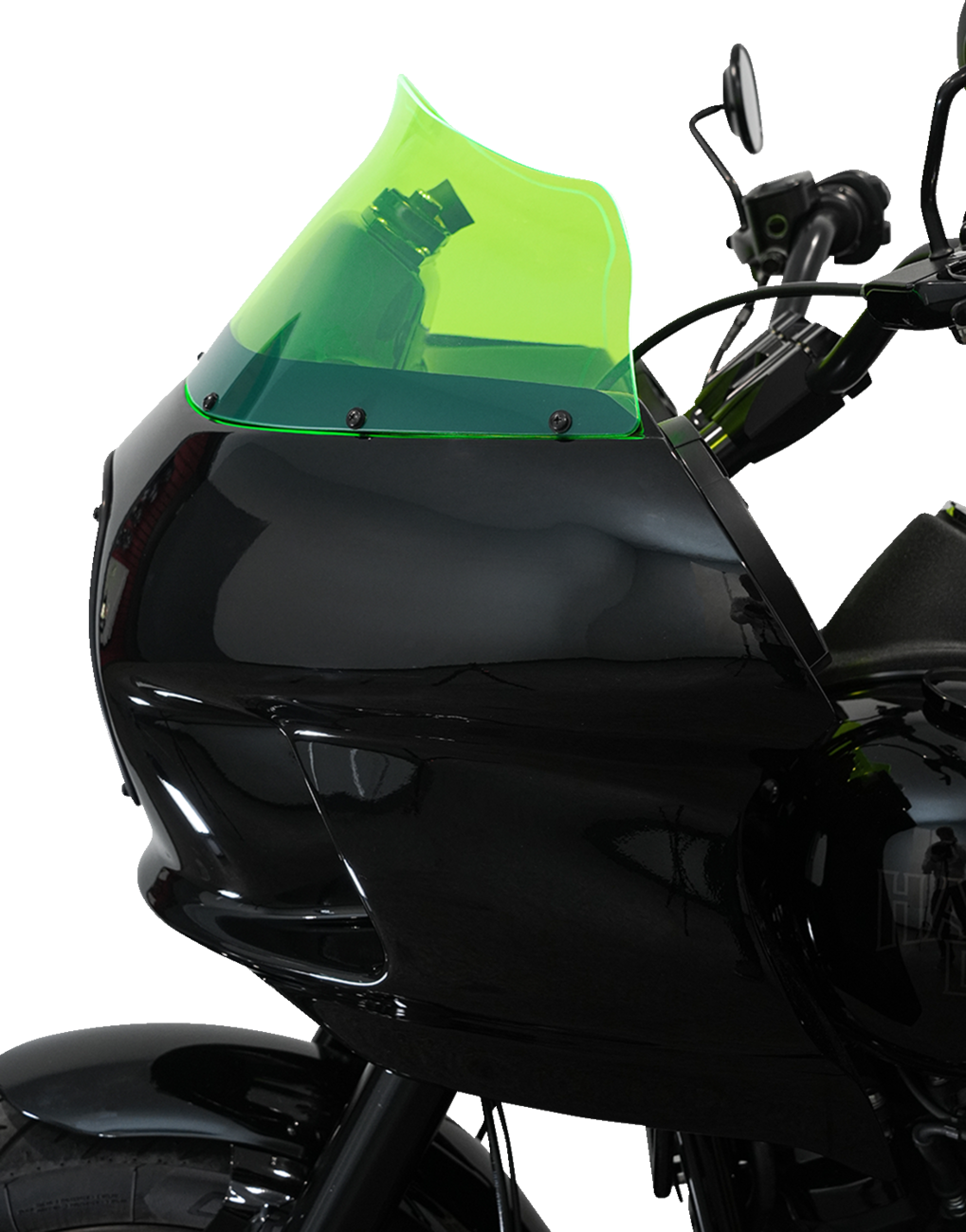 Klock Werks Kolor Flare 9" Green Ice Windshield fits Harley FXRP Style Fairing