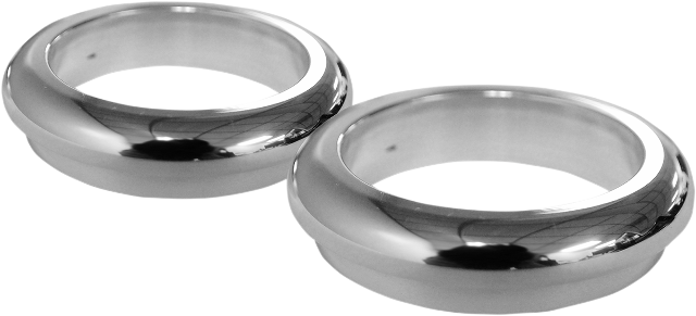 La Choppers Pair Chrome 49mm Fork Boot Dust Caps 06-17 Harley Dyna FXDL FXD FXDC