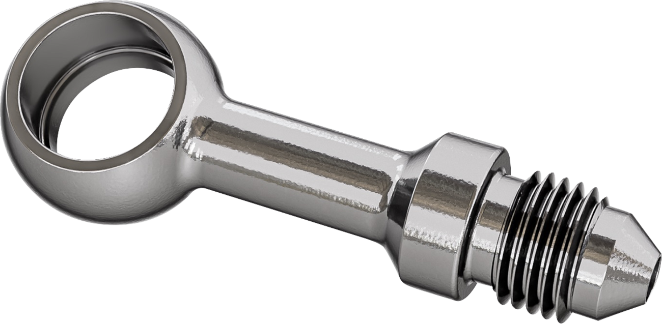 Goodridge Universal Steel 7/16" Straight Brake Line Banjo Adapter for Harley