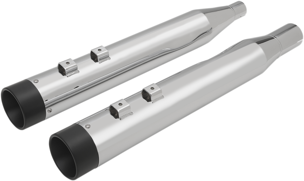 Drag Specialties Chrome 4" Exhaust Mufflers 2017-2022 Harley Touring FLHX FLTRX