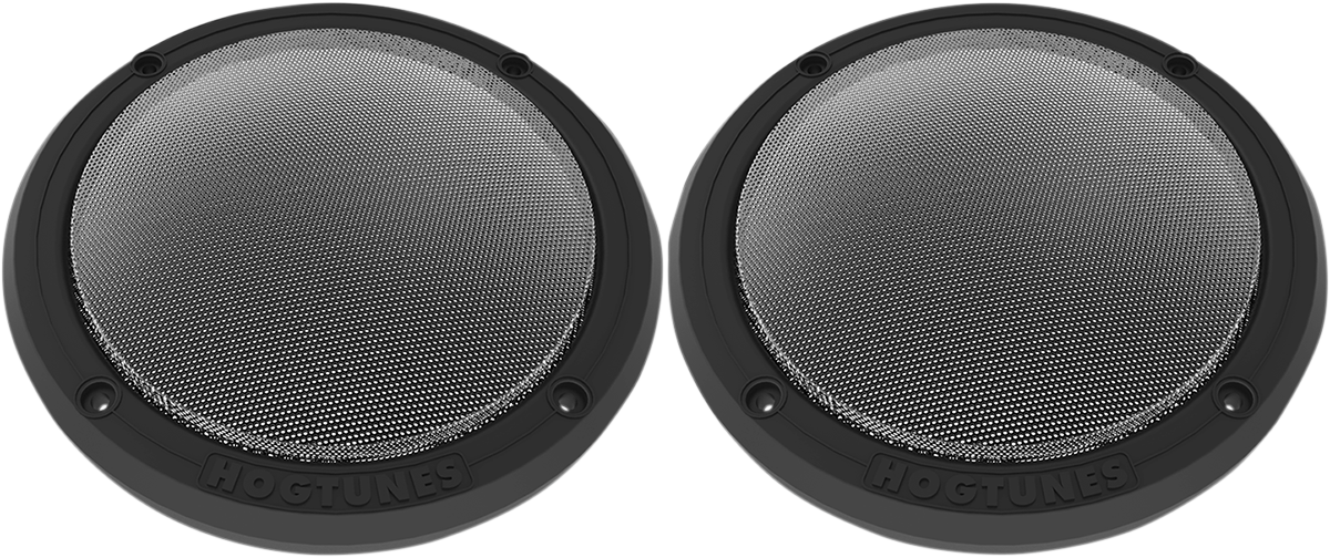 Hogtunes Black Mesh Rear Motorcycle Speaker Grilles 2014-2022 Harley Touring