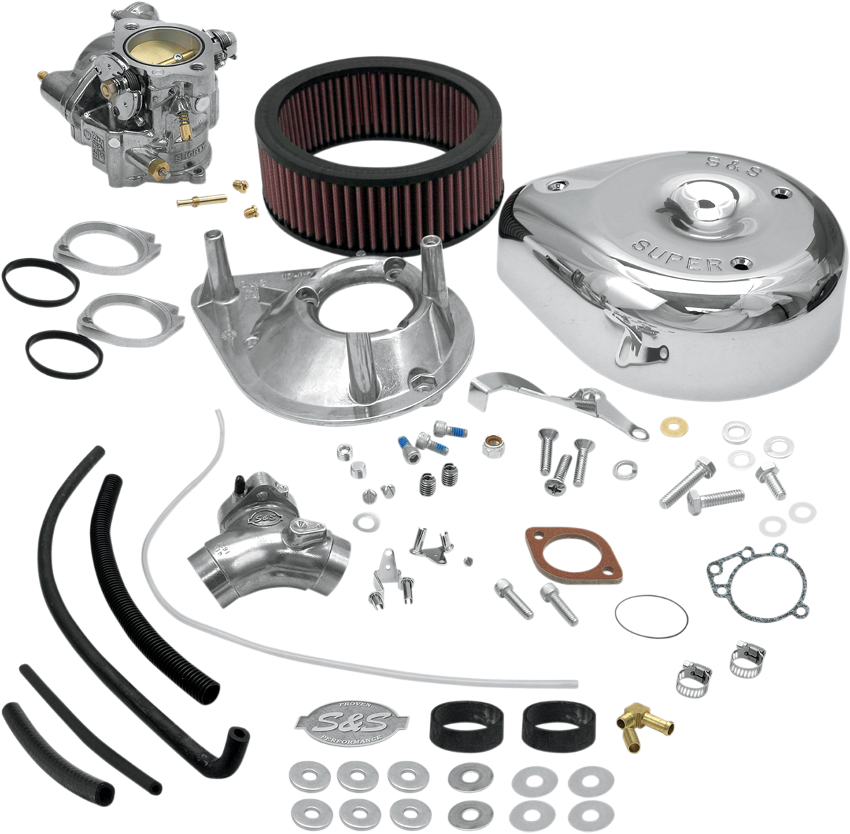 S&S Super E 1 7/8" Carburetor Manifold Kit for 84-91 Harley Dyna Touring Softail