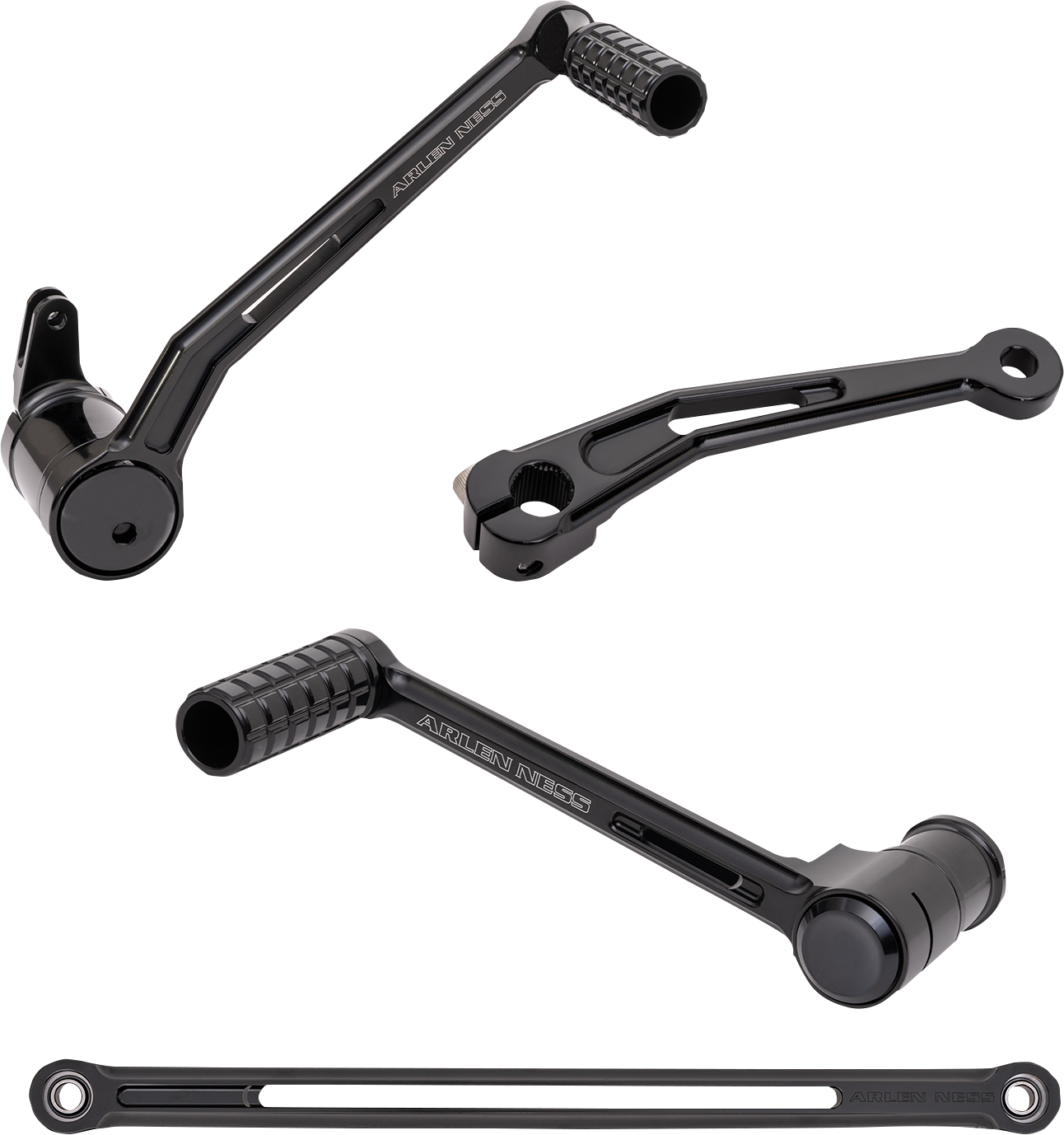 Arlen Ness Black SpeedLiner Foot Control Kit for 1999-2024 Harley Touring
