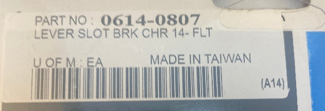 Drag Specialties Chrome Slotted Wide Blade Brake Lever 14-16 Harley Touring FL
