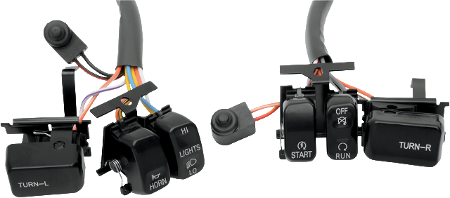 Drag Specialties Black Handlebar Switch Kit fits 1996-2013 Harley Big Twin