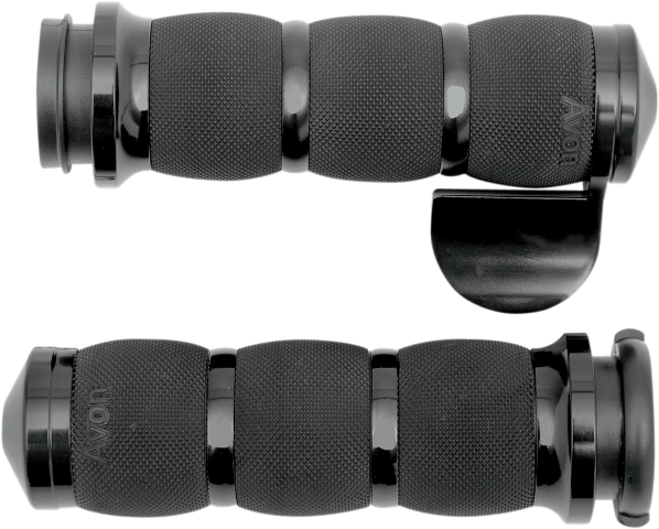 Avon Black Cushion TBW Handlebar Hand Grips 2008-2024 Harley Dyna Touring FLHX