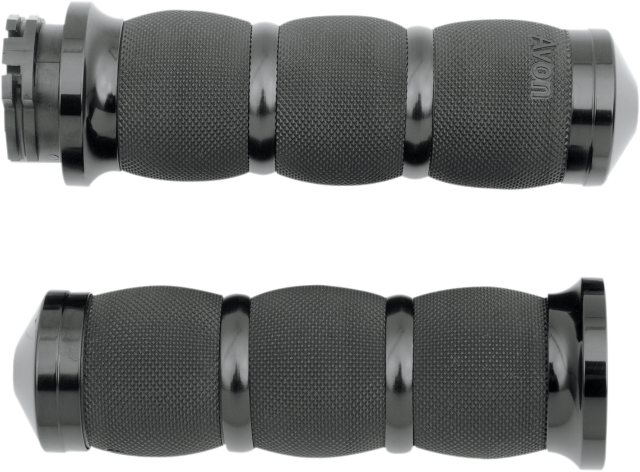 Avon Black 1" Cushion Cable Handlebar Hand Grips 1980-2022 Harley Davidson