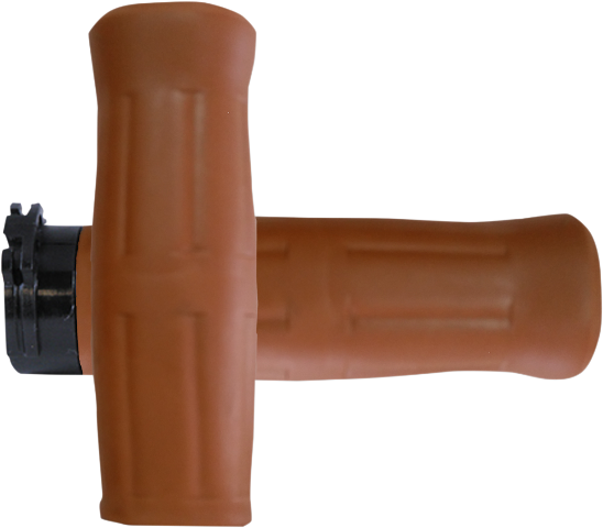 Avon Tan Old School 1" Rubber Cable Control Hand Grips for 1980-2022 Harley