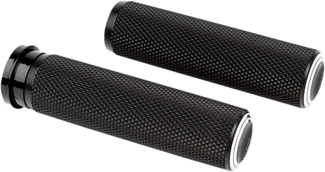 Arlen Ness Black TBW Motorcycle Grips 2008-24 Harley Touring Softail FXDL FXSBSE