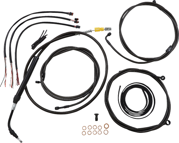 La Choppers 12"-14" Ape Hanger Complete Cable Kit 2021-23 Harley Road Glide