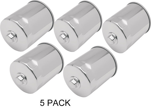 Drag Specialties 5 Chrome Oil Filter W/ Nut fits 1980-21 Harley Touring Softail