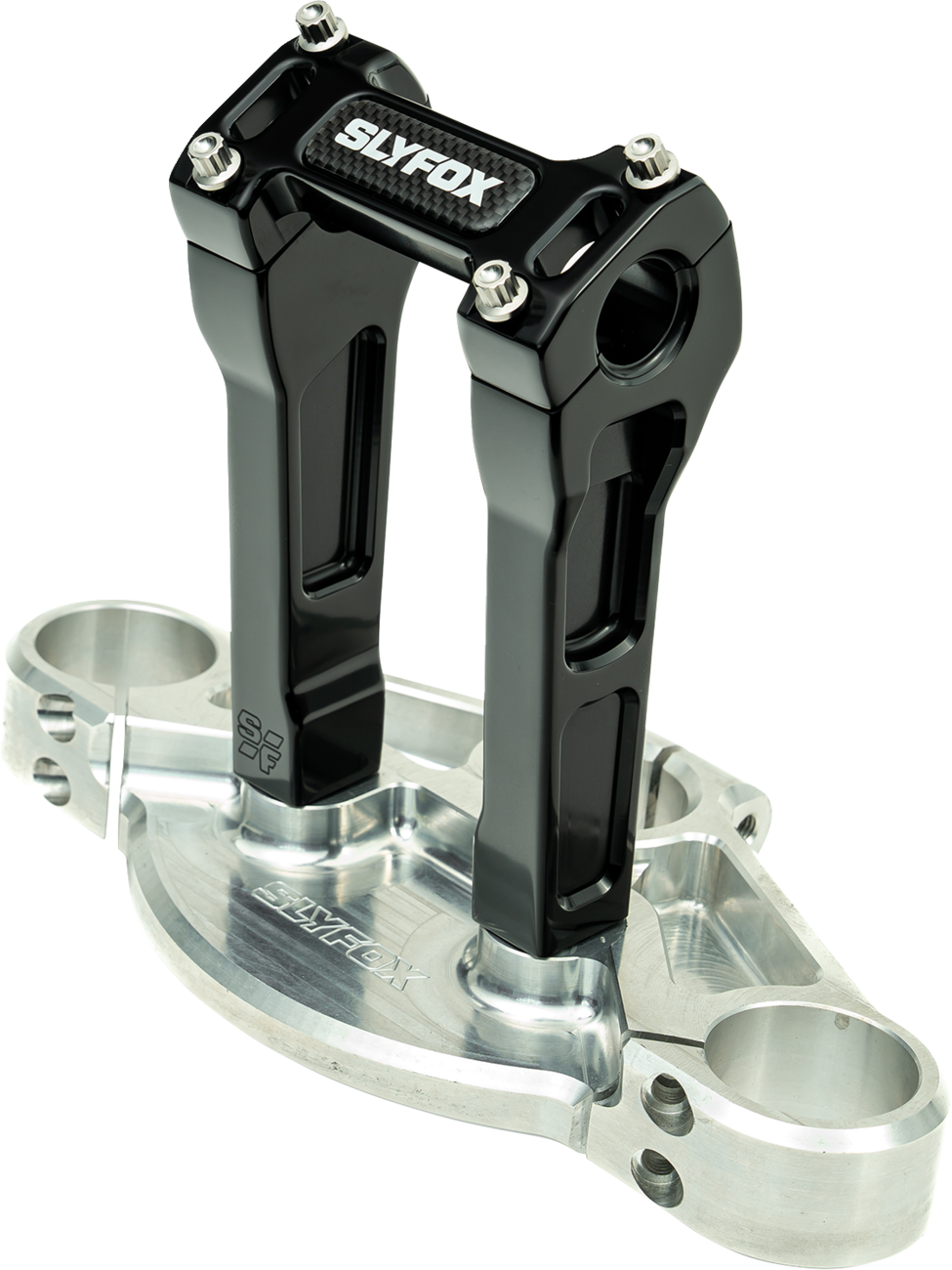 Slyfox 6" Black 1-1/8" Clamping Straight Handlebar Riser Kit for Harley Davidson