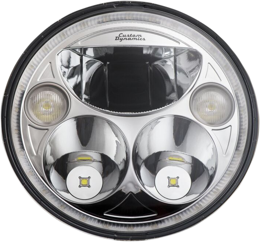 Custom Dynamics Chrome Trubeam 7" LED Headlight 2015-23 Indian Springfield Chief