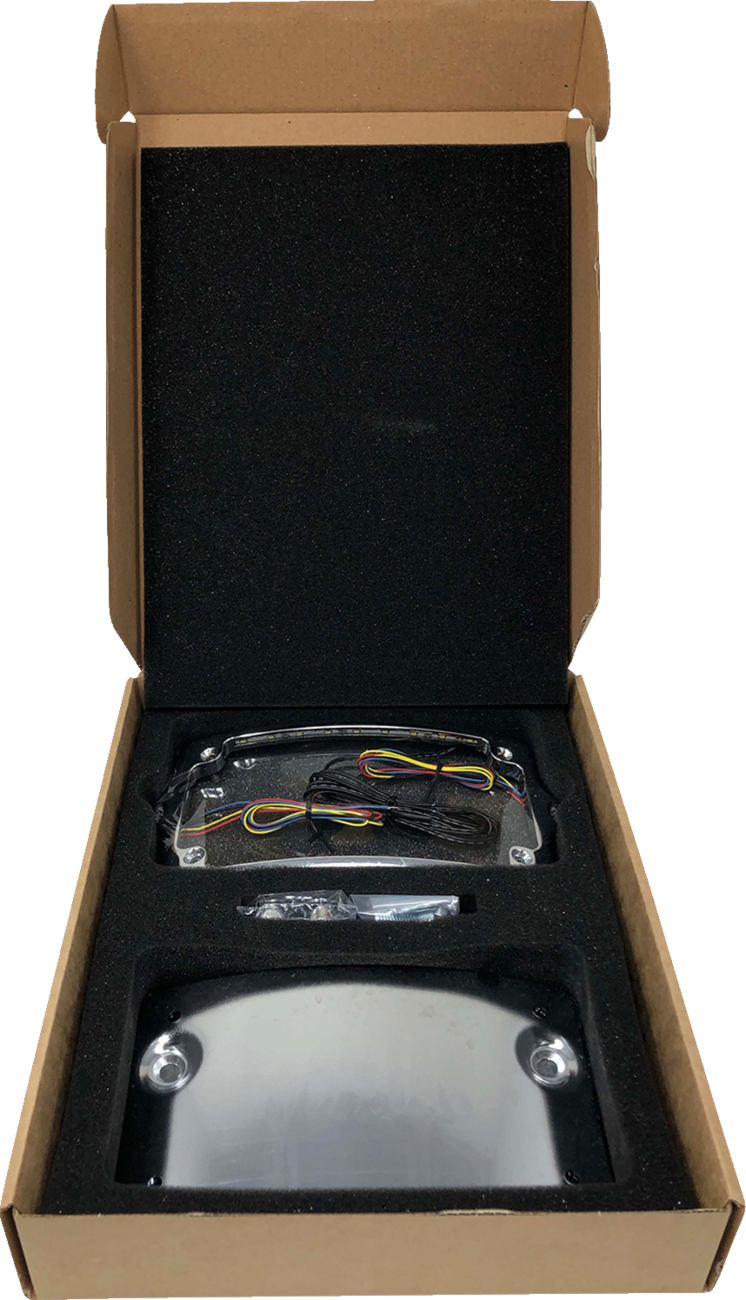 Kodlin Elypse Chrome Curved LED License Plate Kit 2013-2024 Harley Touring FLTR