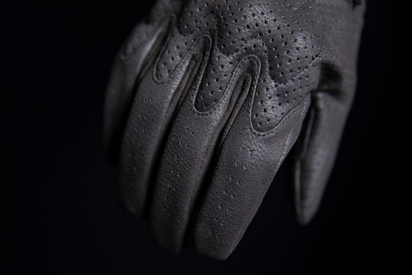 Icon Airform Mens Black Leather Motorcycle Riding Street Racing Gloves