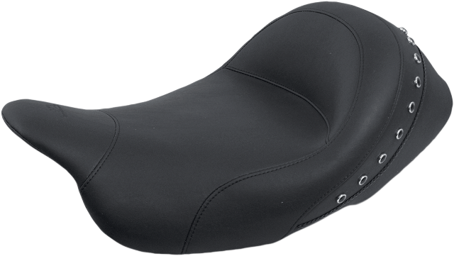 Mustang Black Studded Solo Seat fits 2008-2024 Harley Davidson Touring 76028
