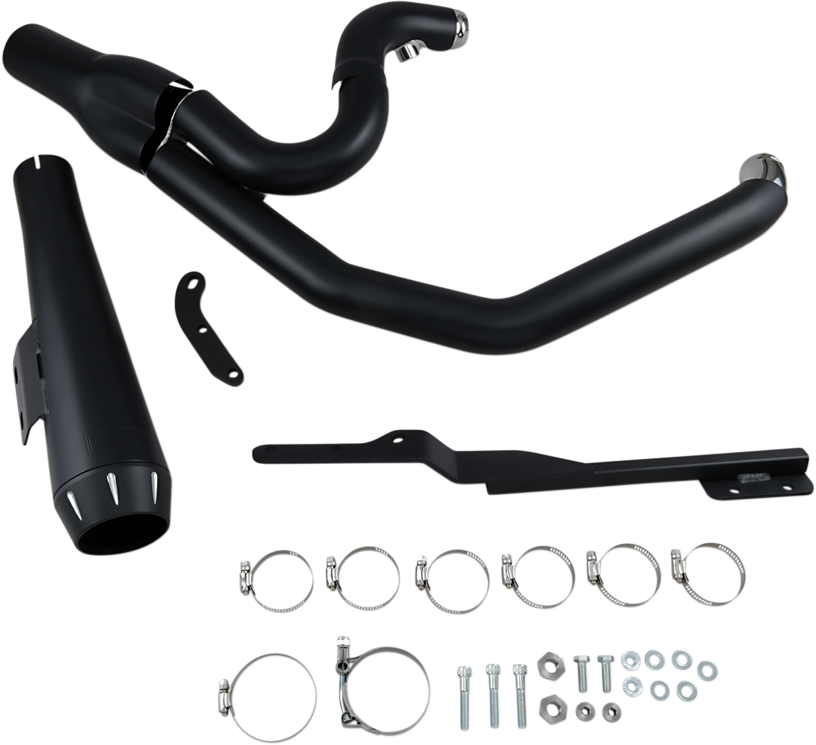 Bassani Road Rage 2-1 Short Black Megaphone Exhaust 1991-2005 Harley Dyna FXDL