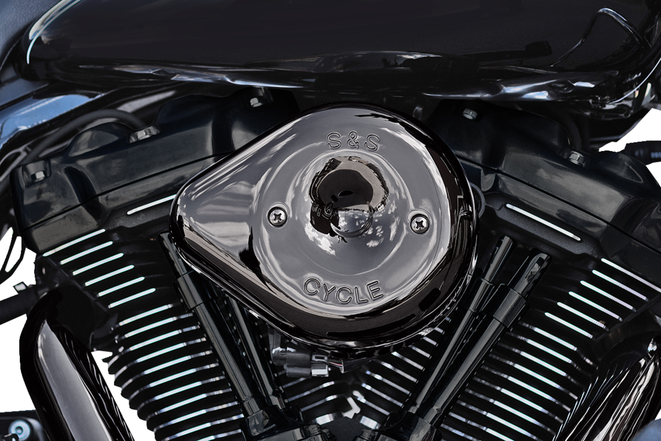 S&S Stealth Teardrop Lava Chrome Replacement Air Cleaner Cover 2017-23 Harley M8