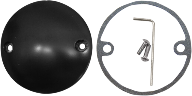 Drag Specialties Flat Black 2 Hole Points Cover for 1970-2022 Harley Davidson