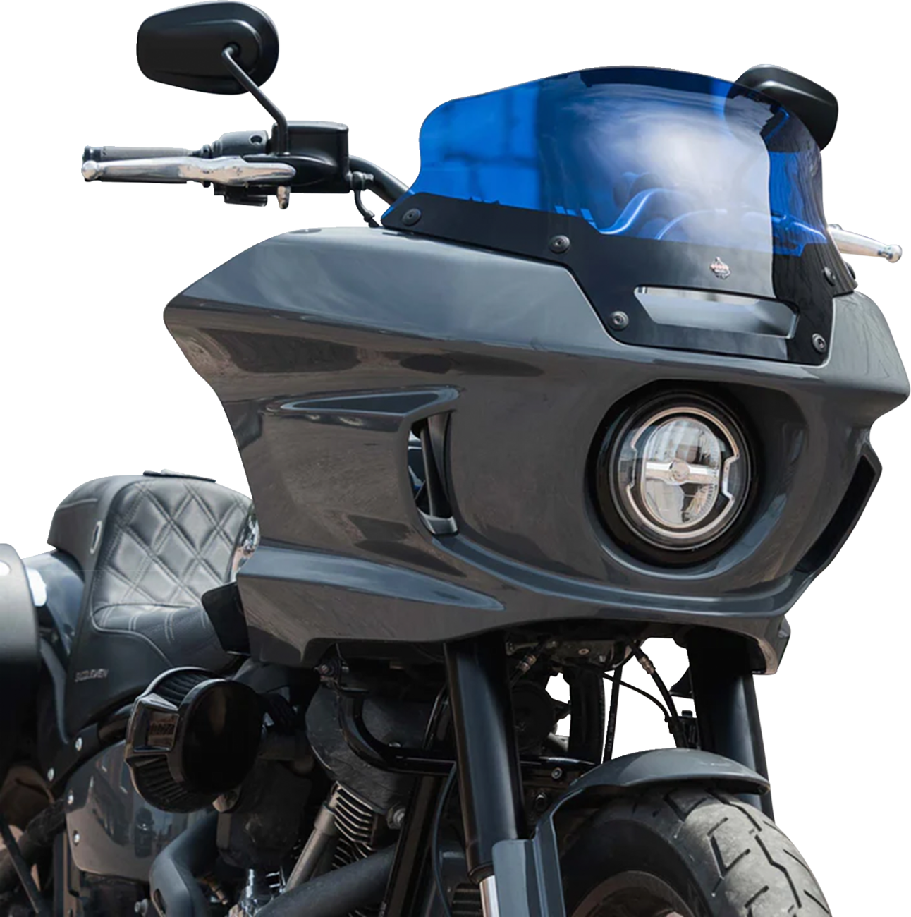 Klock Werks Kolor Flare 6" Blue Windshield 2022-2024 Harley Softail Low Rider ST