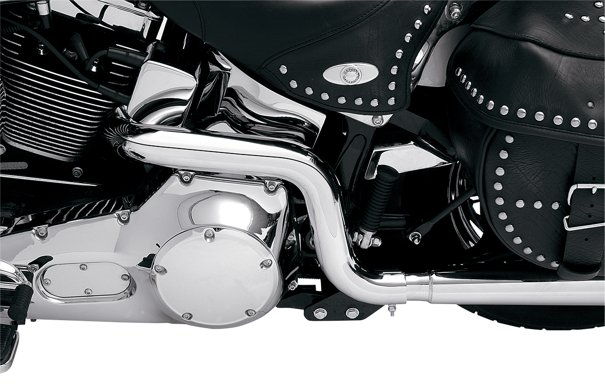 Bassani True Dual Crossover Header Pipes for 1986-2006 Harley Softail Fat Boy