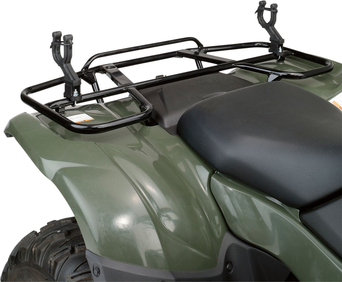 Moose Black Aluminum Rubber ATV Cargo Rail Big Horn Single Gun Rack