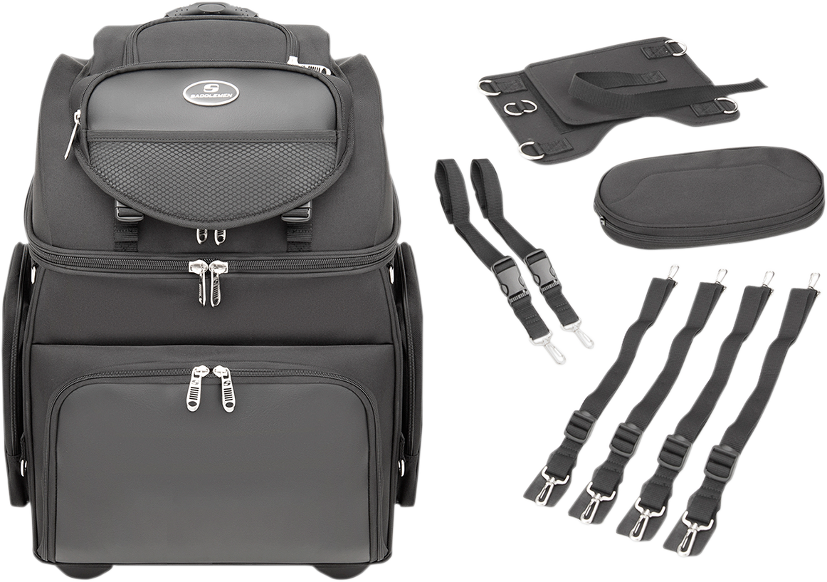 Saddlemen Universal Textile BR4200 Weather-Resistant Rear Sissy Bar Roll Bag