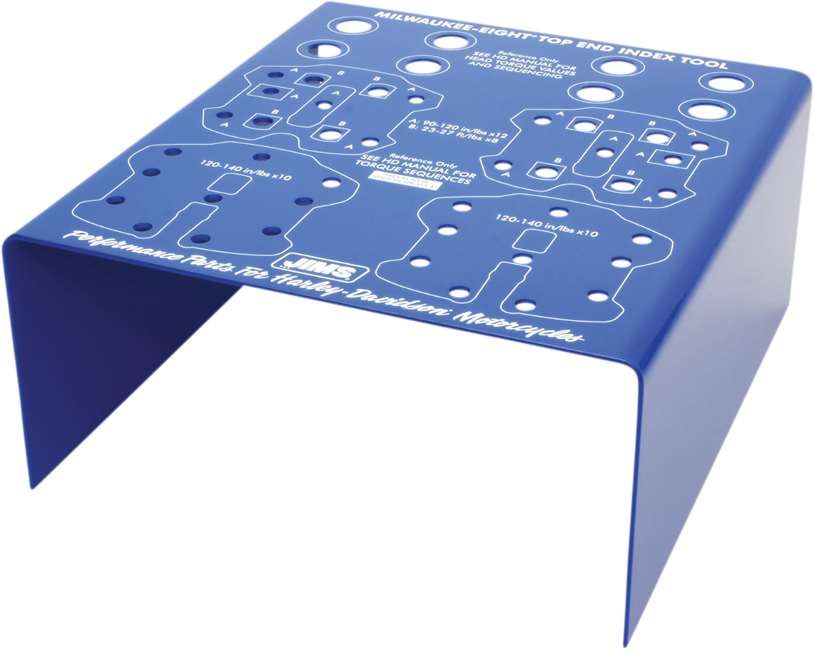 Jims Blue Complete M8 Top End Hardware Bolt Organizer Tray Stand for Harley