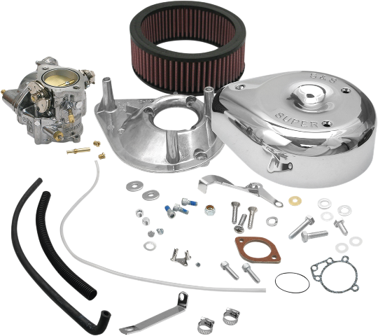 S&S Cycle Chrome Super E Carburetor Kit for 66-84 Harley Touring FL FLHX FX FXE