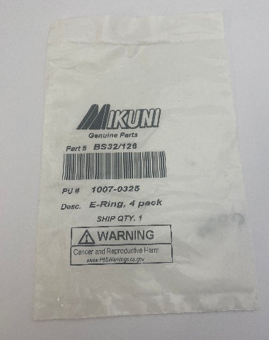 Mikuni Motorcycle 4 Pack Carburetor Needle Jet E-Rings for Harley Davidson
