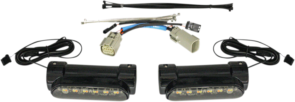 Custom Dynamics Black LED Engine Guard Lights 2014-2024 Harley Trike Tri Glide