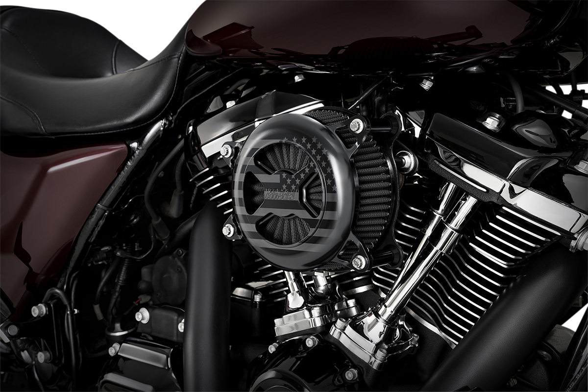 Vance & Hines Black VO2 America Air Filter Cleaner Kit 2017-2024 Harley Touring