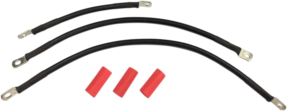 Drag Specialties Black Battery Cable Kit for 1984-1988 Harley Softail FXST FLST