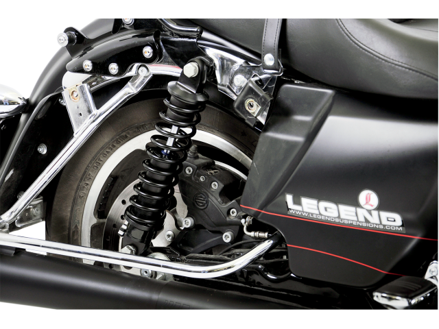 Legend Revo Black 12" Standard Coil Suspension Shocks 1999-2024 Harley Touring