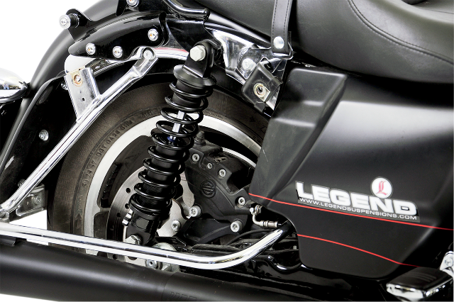 Legend Revo Black 13" Standard Rear Shocks 1999-2024 Harley Touring FLHT FLHX
