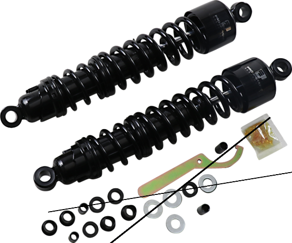 Progressive 413 series Black Rear 15" Shocks for 2015-2022 Harley SuperLow XLT