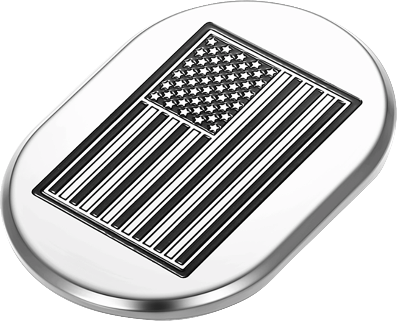 Figurati Chrome American Flag Right & Left Antenna Cover 2009-23 Harley Touring