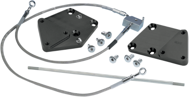 Arlen Ness Black Forward Control 3" Extension kit fits 2000-2006 Harley Softail