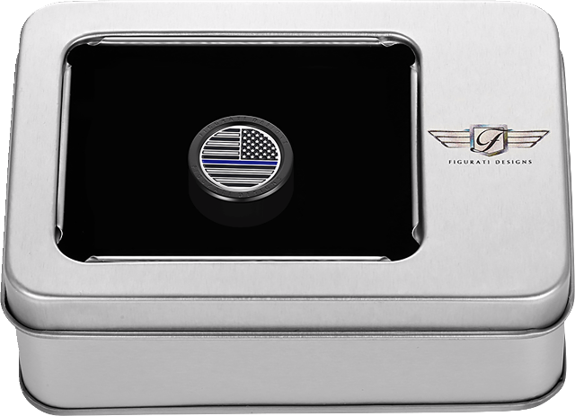 Figurati Blue Line USA Flag Heel Shifter Black Eliminator Cover 1984-2023 Harley