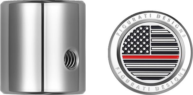 Figurati Red Line USA Flag Heel Shifter Eliminator Cover 1983-2023 Harley