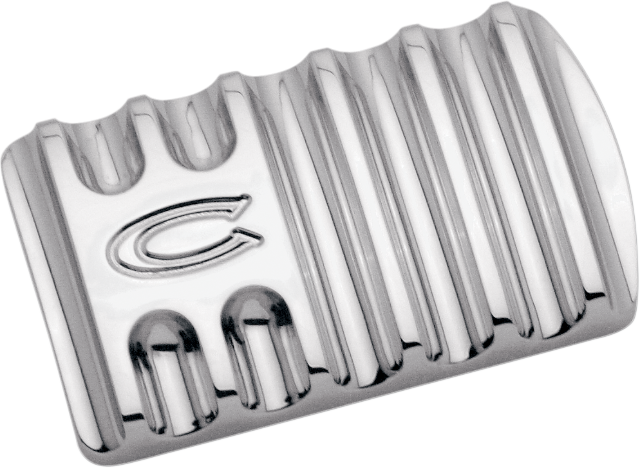 Covingtons Chrome Finned Brake Pedal Pad 1985-2024 Harley Touring Softail FLHX