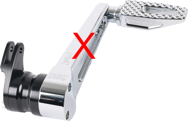 Thrashin P-54 Slim Adjustable Brake Arm Pedal for 14-24 Harley Touring BBP-PS-03