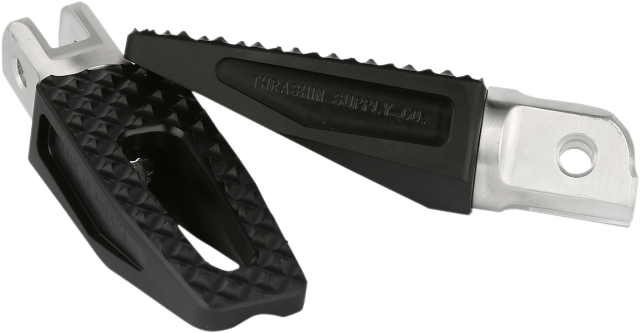 Thrashin P-54 Black Front Slim Driver Footpegs for 2018-2023 Harley Softail