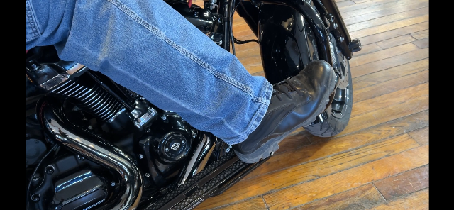 Ciro Black 1-1/4" Universal Motorcycle Front Engine Guard Highway Bar Toe Rest